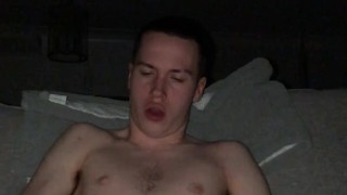19 year old Jesse Gold cums on a biscuit and eats it