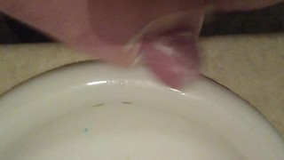 Slowly milking my cock