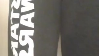 Quick public restroom bathroom piss pee mature milf BBW belly pierced tattoos