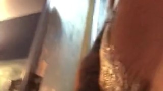 Ripped muscle hunk jerks off in shower 