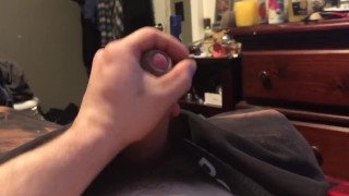 Big dick young stud jacking off