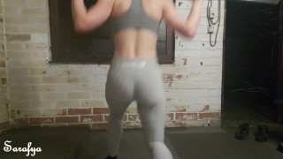 Butt workout in the shed