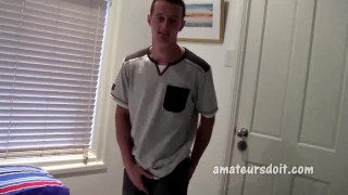 Straight Aussie Jock Eager For Cash Shows Us How He Likes to Fuck & Shoot a Load