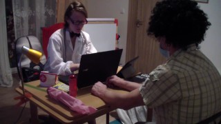 Dr. Kabayeva exams and fucks her submissive patient again - rough exam