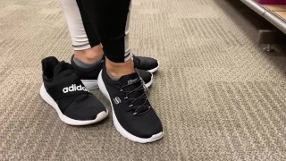 PUBLICLY TRYING ON SHOES IN TARGET