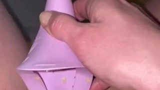 FAN REQUESTED CUSTOM VIDEO: Husband POV recording his wife standing up to pee using a Go Girl Device