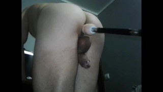 Cumshot without hands with sexmashine