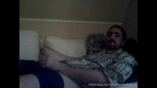 Verbal stepbro in Maine gets dirty on webcam with his huge uncut cock and balls. Video@ Onlyfans