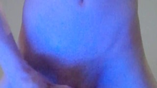 Boy strips naked, sniffs his underwear, edges his dick and cums in a bowl