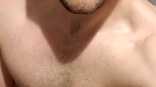 Francis Dick Stroking Big Uncut Dick in Gym Shower 