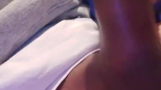 AT stepsister'S HOUSE STROKING MY COCK