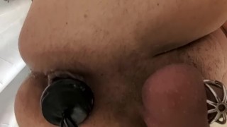 Pushing out Inflatable Vibrating Plug