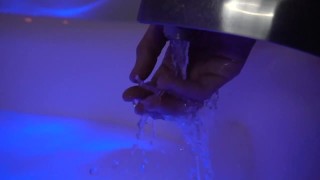 Nighttime Bath Session With My Glass Toy