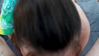 Hot POV sloppy deepthroat