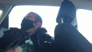 Jerking it in my car at work 