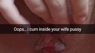 Oops...sorry, but looks like your cheating wife get pregnant after my creampie [Cuckold. Snapchat]