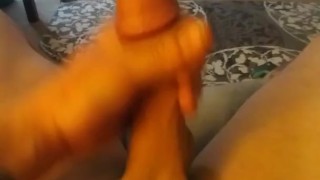 Edging while girlfriend is working. 