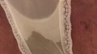 Pissing my my white panties