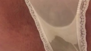 Pissing my my white panties