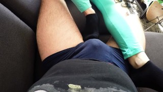 Hot Polish girl in black ankle socks and leggings is doing me good.... I'm getting at feet