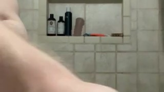 Using my toy then covering it in cum 