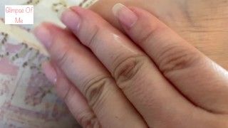 feet, casual, hair plucking, adding lotion, short outdoor clips - glimpseofme