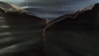 Straight guys shoots his HUGE load in a public restroom 