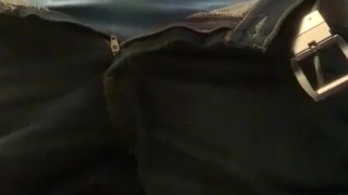 Straight guys shoots his HUGE load in a public restroom 