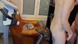 Fucked me while training bycilcle riding cock