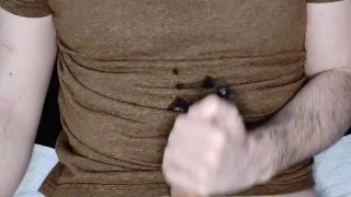 Cumming in my hand and licking it clean