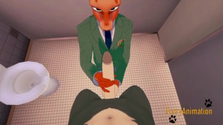 Beastars Yaoi - Legosi Fucks Louis in a School Toilet