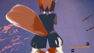 Pokemon Yaoi - Cinderace Fucks Eevee at School