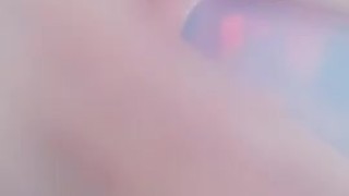 Toying my tight little pussy in the car