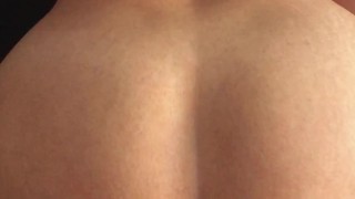 Big ass MILF after shower POV dildo fuck from behind