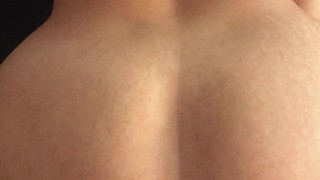 Big ass MILF after shower POV dildo fuck from behind