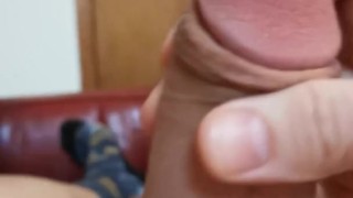 Horny Masturbating My Thick Loose-cut Cock & Cumshot POV