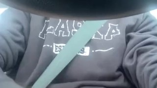 Horny Jacks Off In Car
