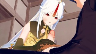 Ningguang from Genshin Impact lets you cum on her titties.
