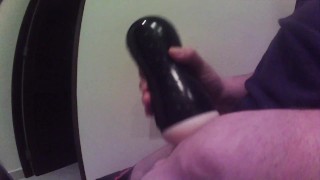 nice veiny cock fucks fleshlight until it cums