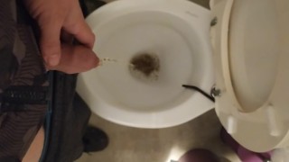 Peeing at work forher