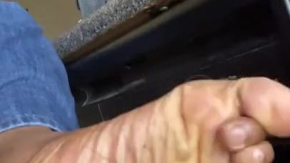 Your tongue on my office soles