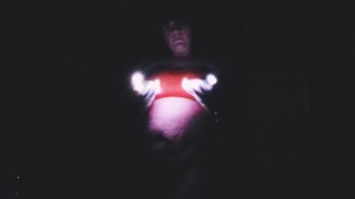 BunBuns First Strip Tease Using LED Gloves! (No Music)
