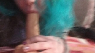 Lonely girl sucks dick for attention