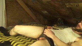 Strocking big cock with a solo loveing cumshot call