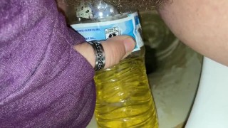 I pissed in a water bottle 
