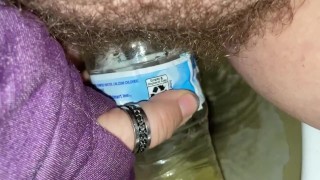 I pissed in a water bottle 