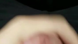 Horny guy jerks off in an Uber