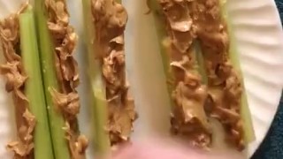 Jacking with Peanut Butter FOOD FETISH Ants on a Log