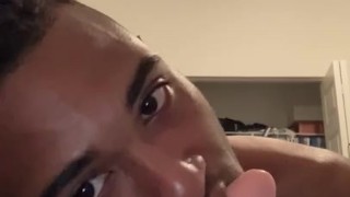 Dildo blowjob