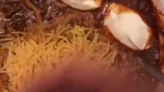 Stroking Over a Bowl of Chili FOOD FETISH